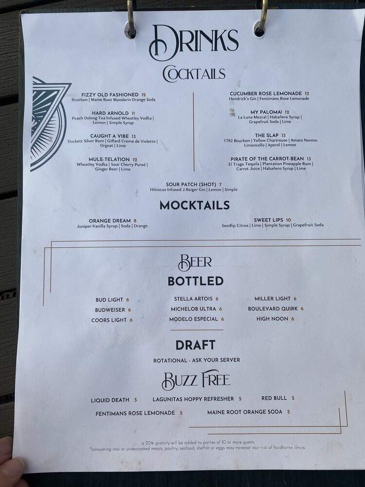 Vantage Rooftop Lounge - Springfield, MO menu_pic