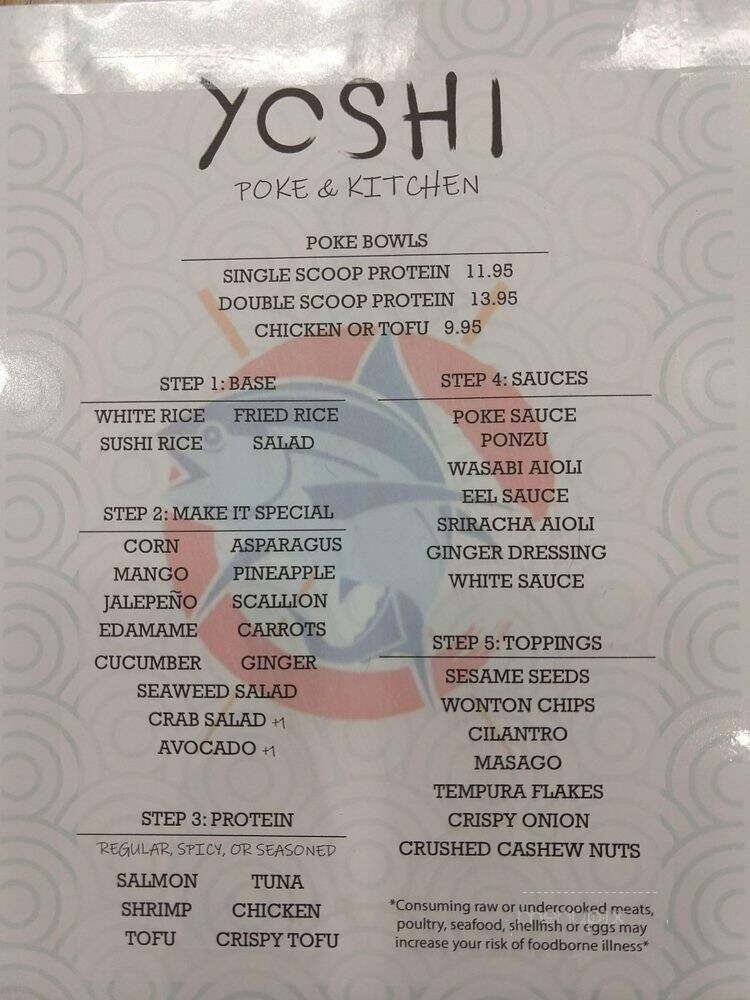Yoshi Poke - Charleston, SC menu_pic