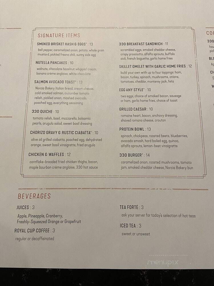 330 Bar & Grill - Canton, OH menu_pic