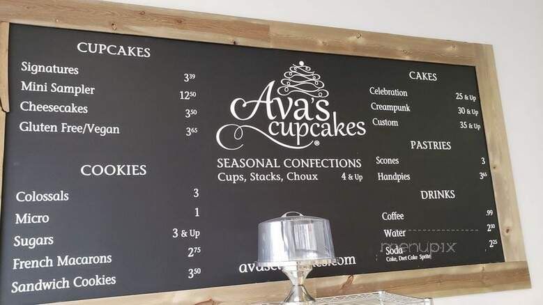 Ava's Cupcakes - Winston-Salem, NC menu_pic