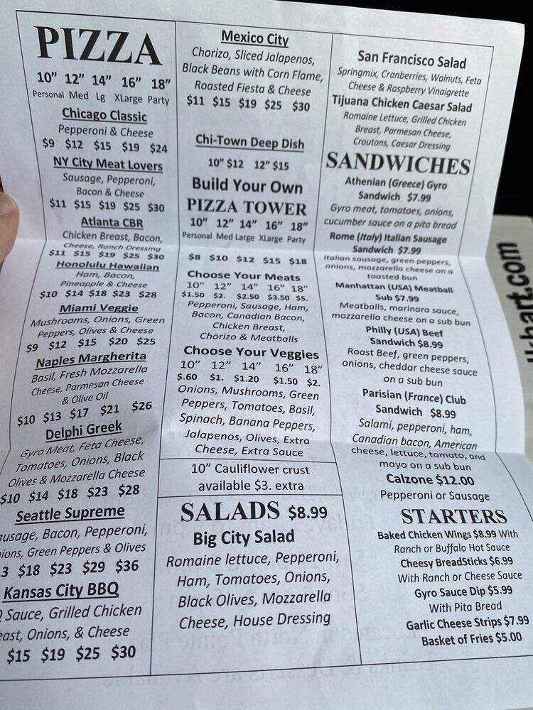 Big City Pizza - Elkhart, IN menu_pic