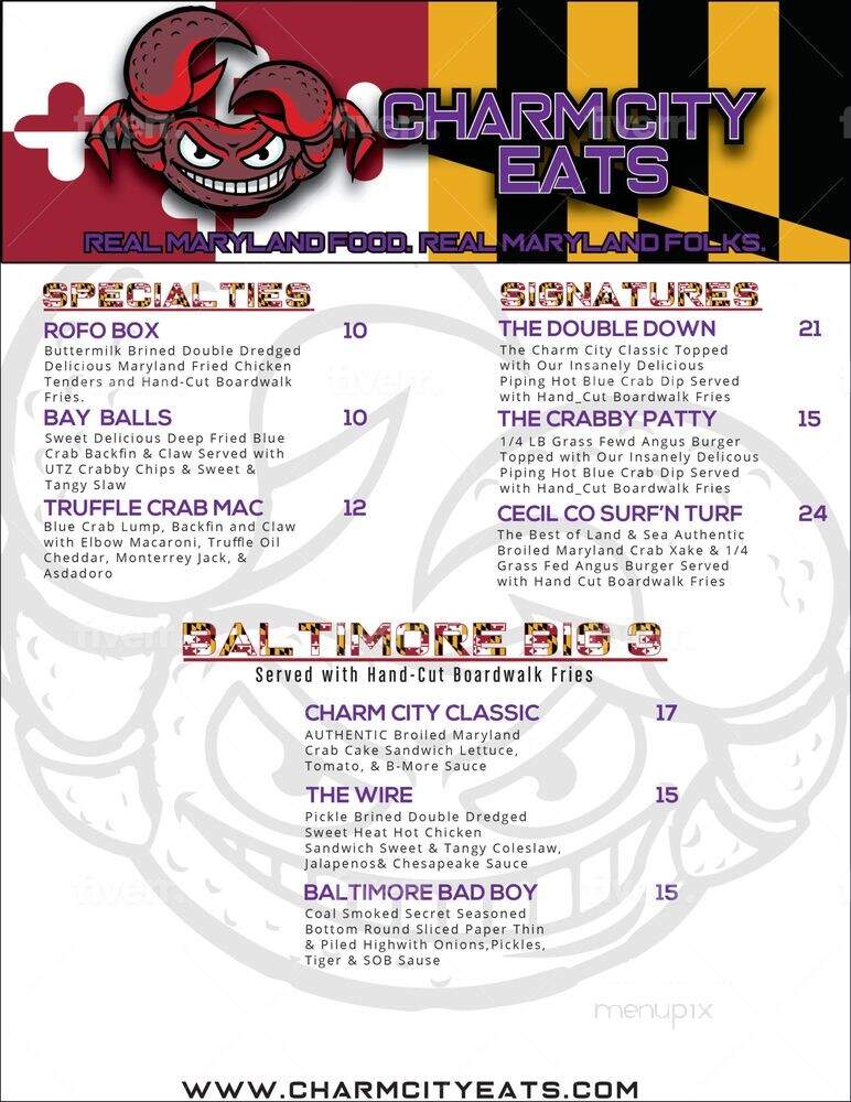 Charm City Eats - Tampa, FL menu_pic
