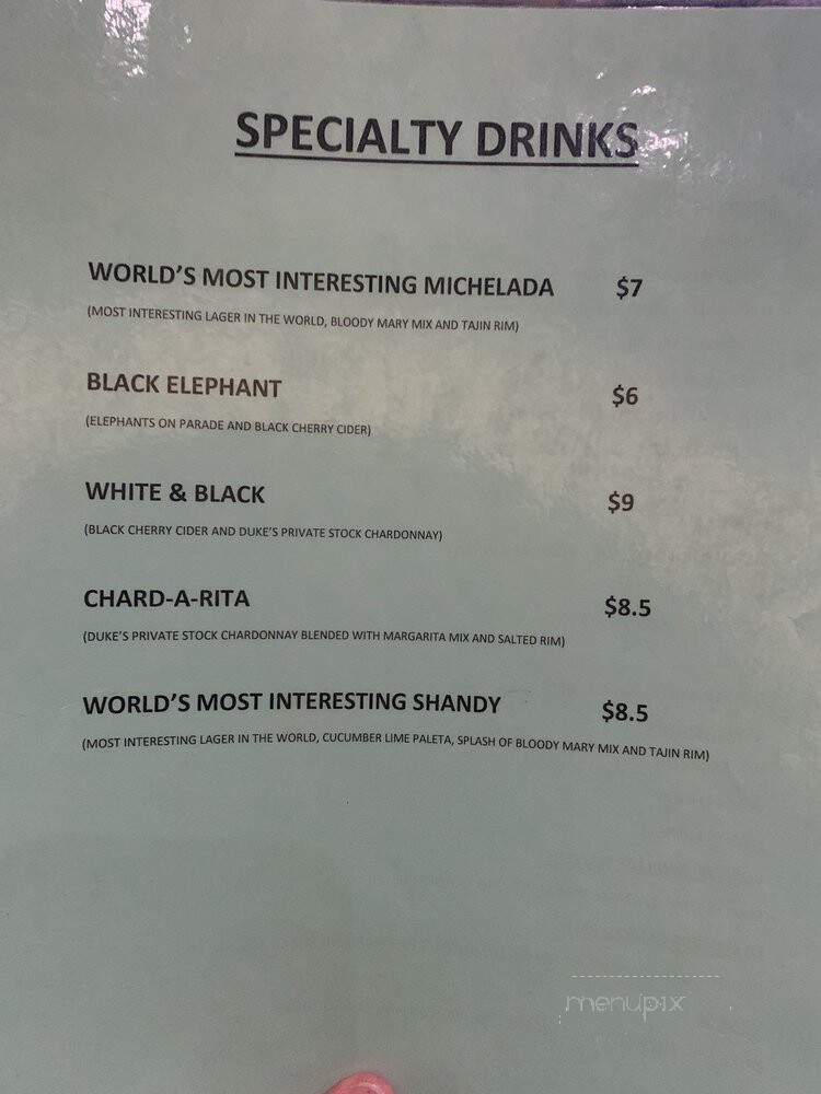 Duke City Beaches - Albuquerque, NM menu_pic