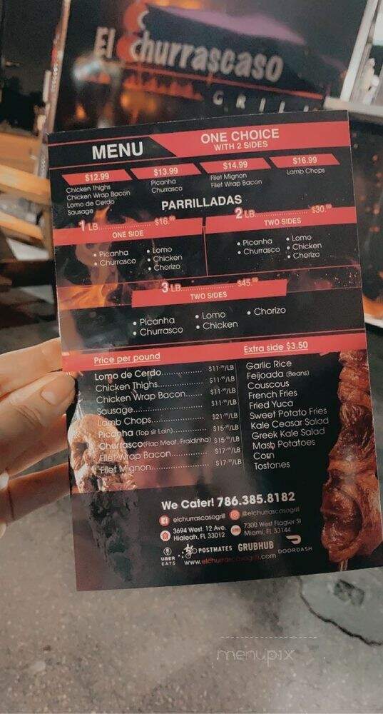 El Churrascaso Grill - Miami, FL menu_pic