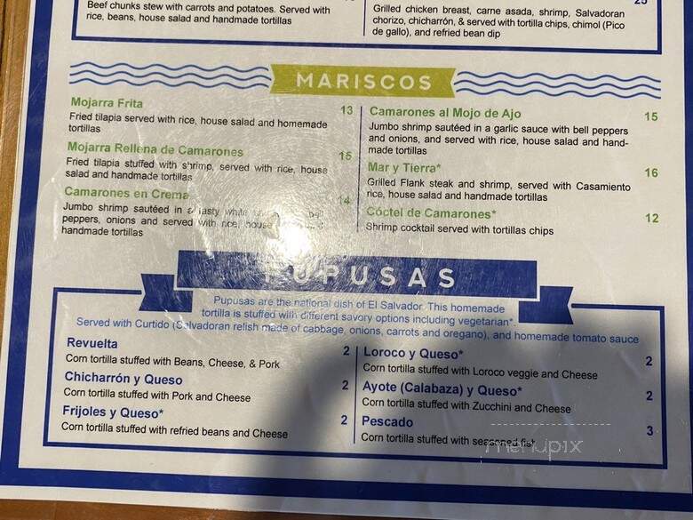 El Jicaro Salvadoran Restaurant - Rogers, AR menu_pic