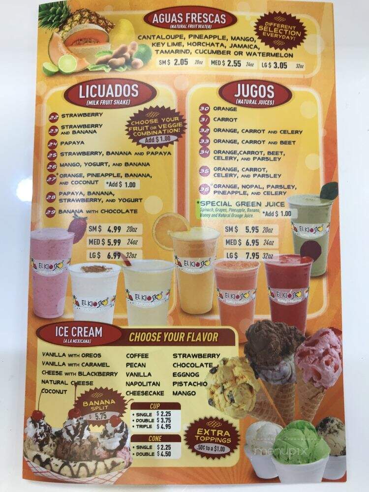 El Kiosko - Houston, TX menu_pic