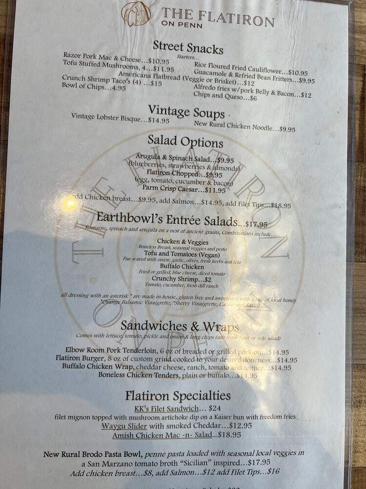 Flatiron - Indianapolis, IN menu_pic