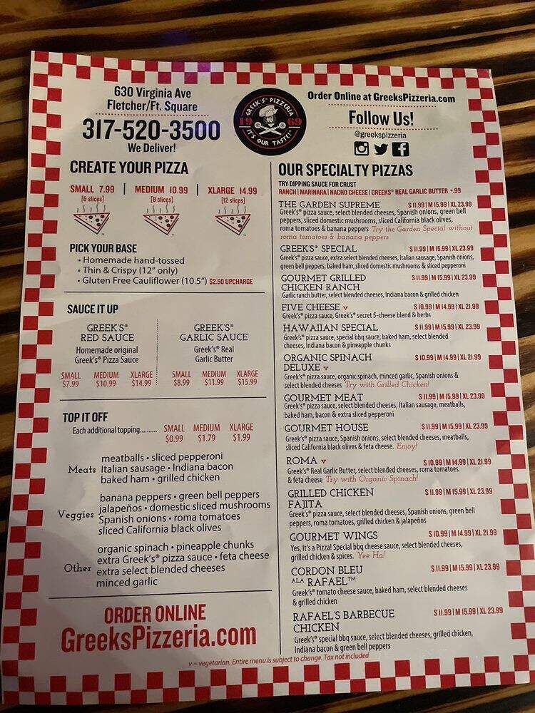 Greek's Pizzeria - Indianapolis, IN