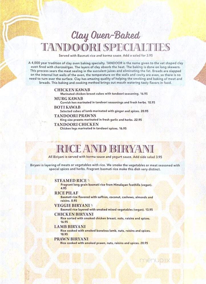 Jashan India's Cuisine - Englewood, CO menu_pic