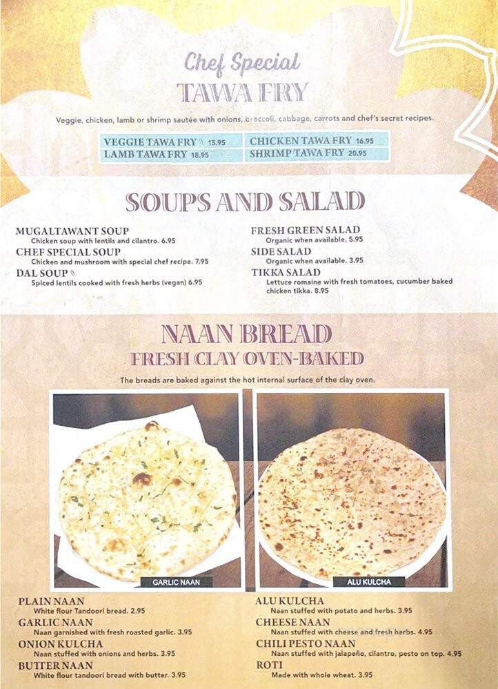 Jashan India's Cuisine - Englewood, CO menu_pic