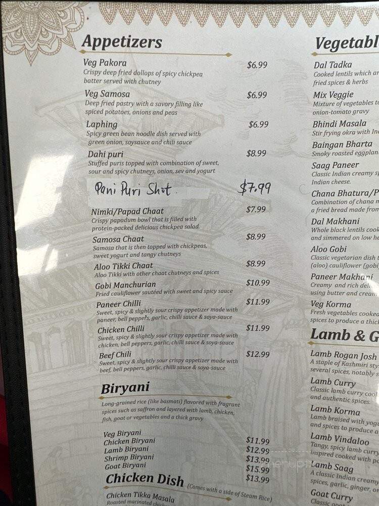 Little Kathmandu - El Cerrito, CA menu_pic