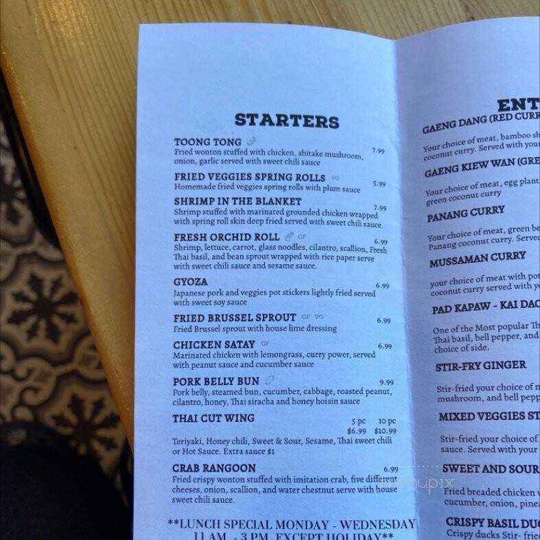 My Thai - Summerville, SC menu_pic