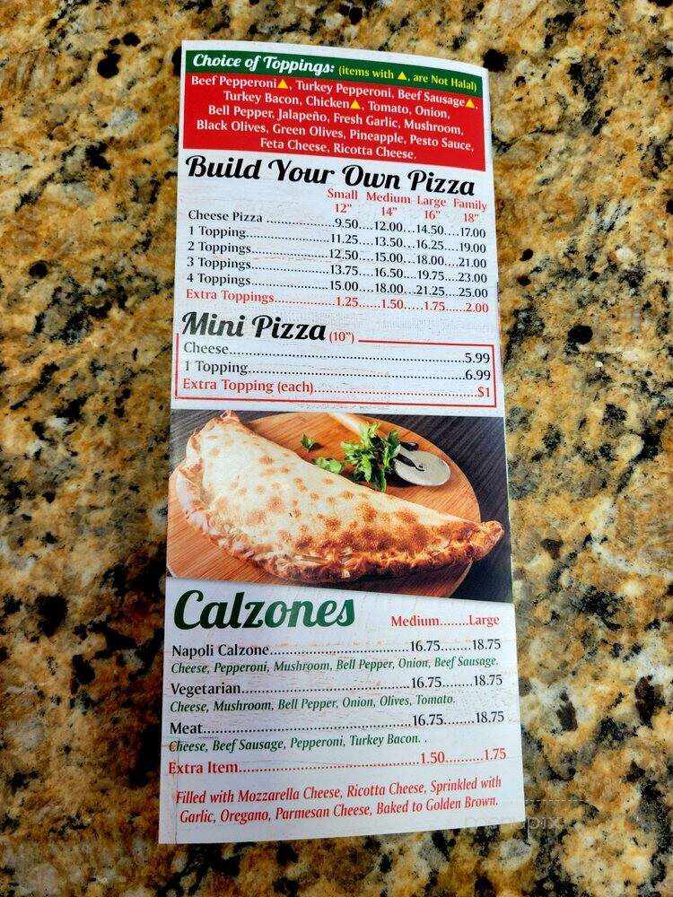Napoli Pizza - TEMPLE TERR, FL menu_pic