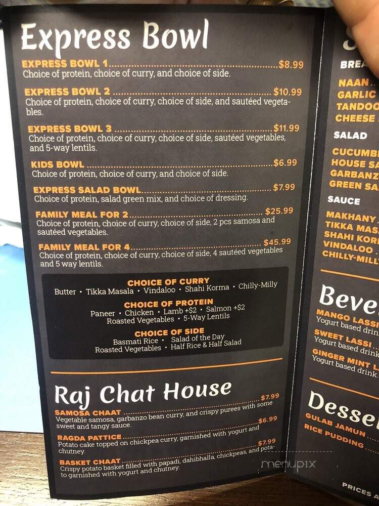 Raj Express Indian Kitchen - Overland Park, KS menu_pic