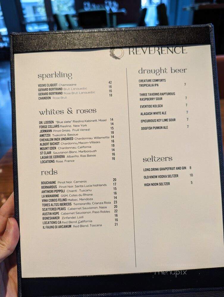 Reverence - Atlanta, GA menu_pic