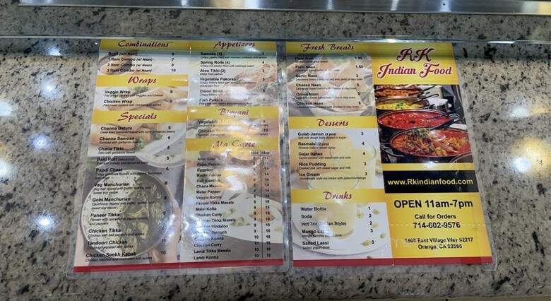 Rk Indian Food - Orange, CA