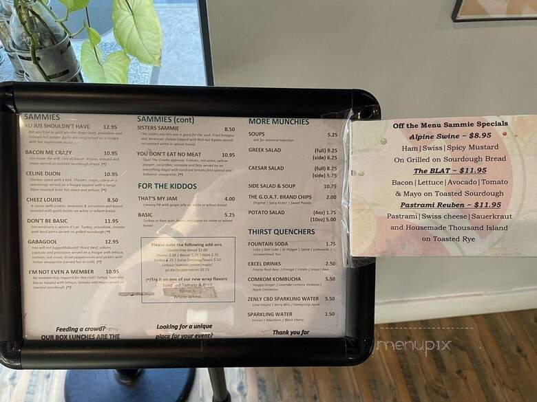 Sisters Sandwich Shoppe - St. Louis, MO menu_pic