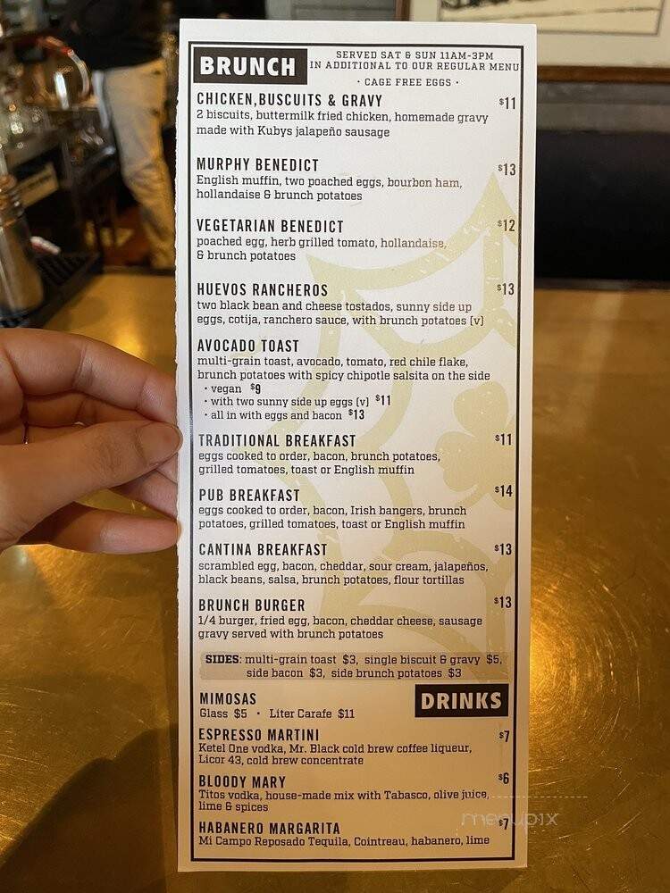 Spider Murphy - Dallas, TX menu_pic