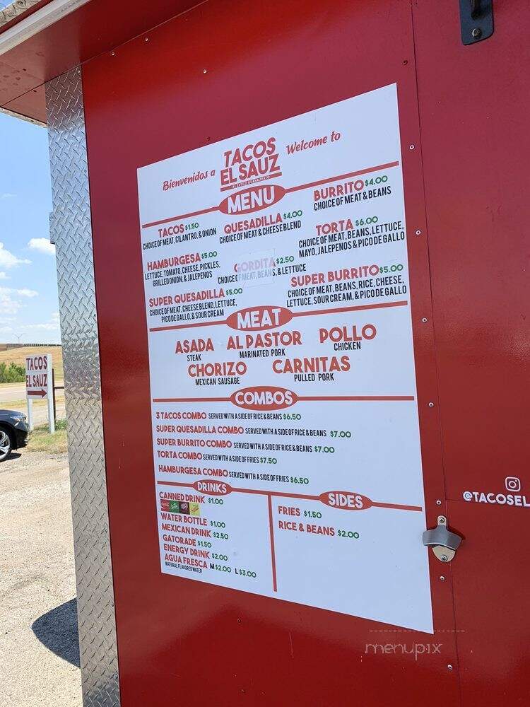 Tacos El Sauz - Burleson, TX menu_pic