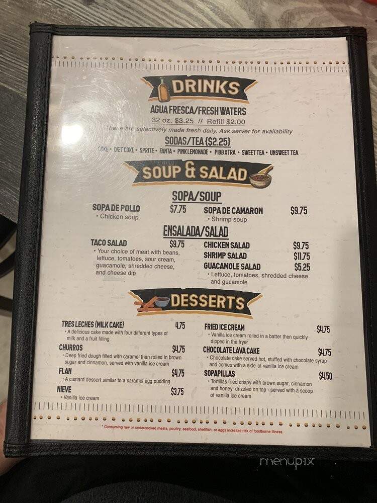 Taqueria El Sol - Metter, GA menu_pic