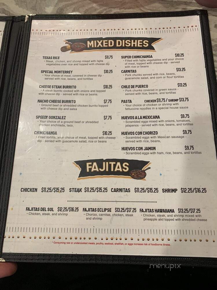 Taqueria El Sol - Metter, GA menu_pic