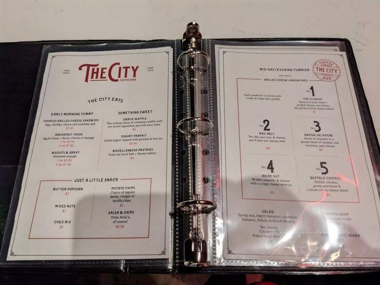 The City Coffee Bar - El Paso, TX menu_pic