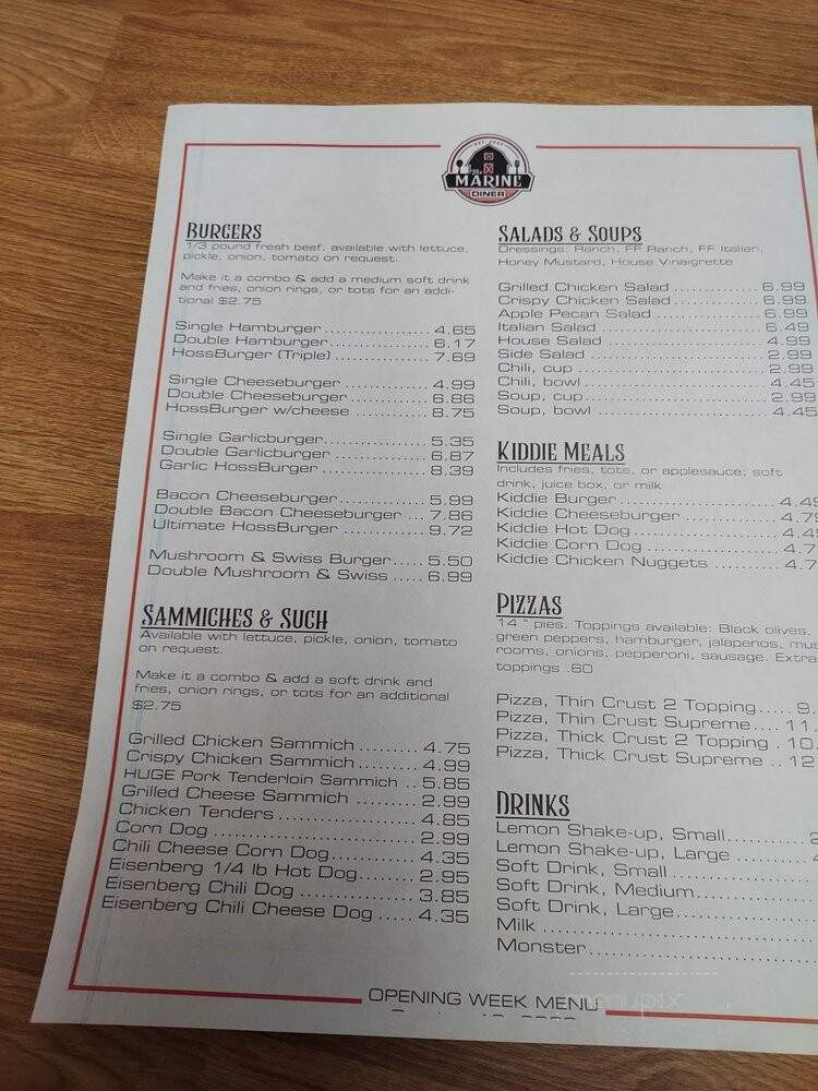 The Marine Diner - Marine, IL menu_pic