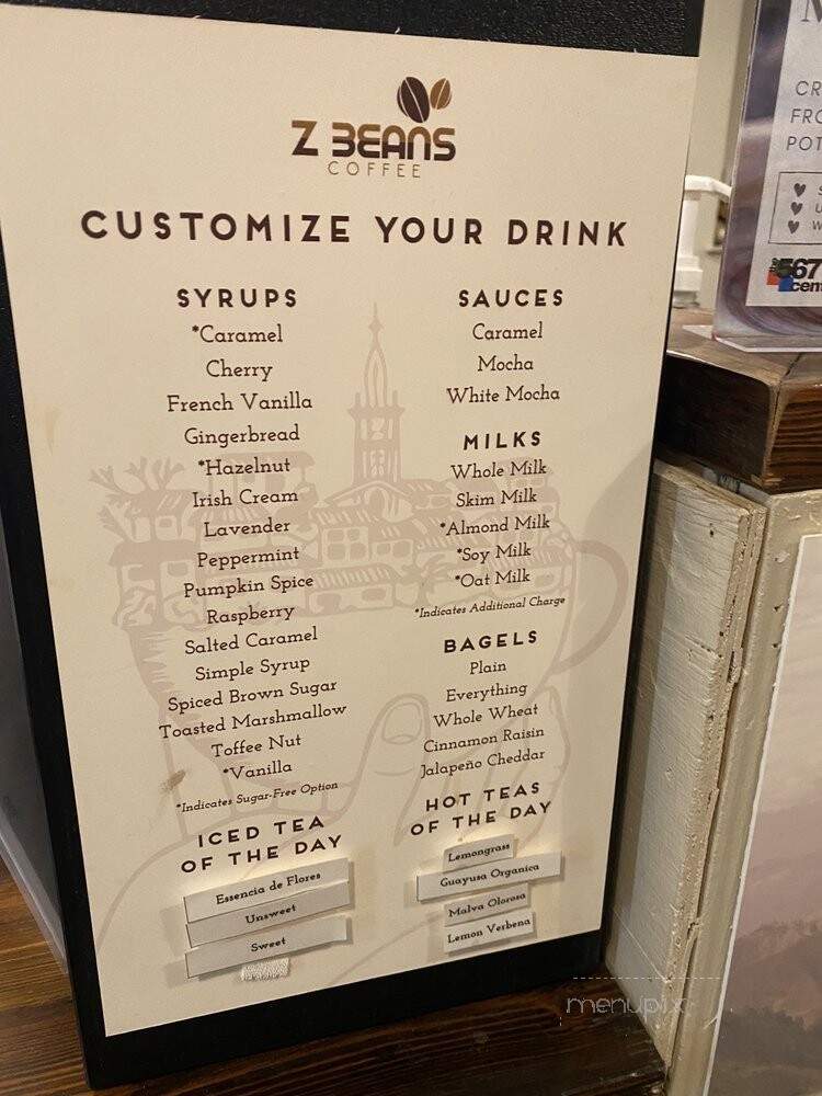 Z Beans Coffee - Macon, GA menu_pic