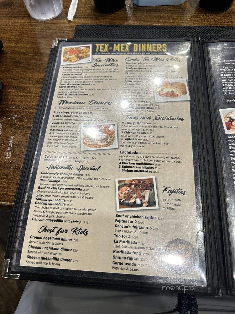 Cancun's Amerimex Restaurant - Waxahachie, TX menu_pic