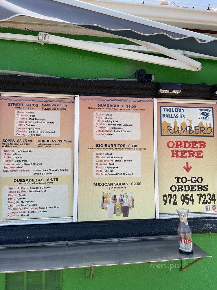 El Rumbero Taqueria - Allen, TX menu_pic