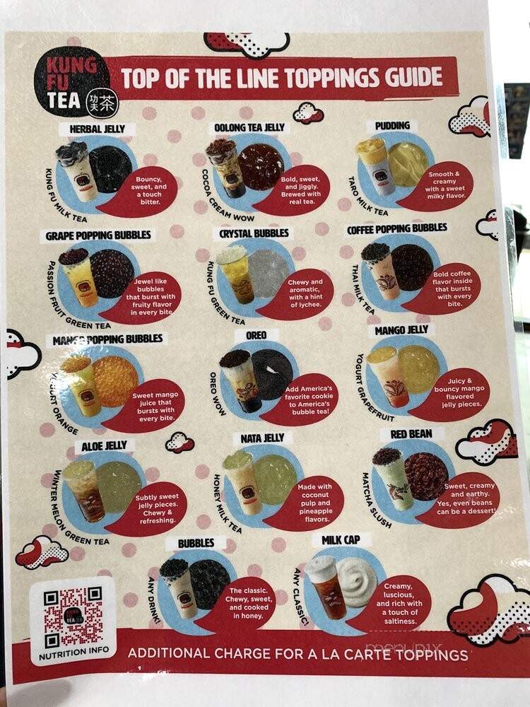 Kung Fu Tea - Nederland, TX menu_pic