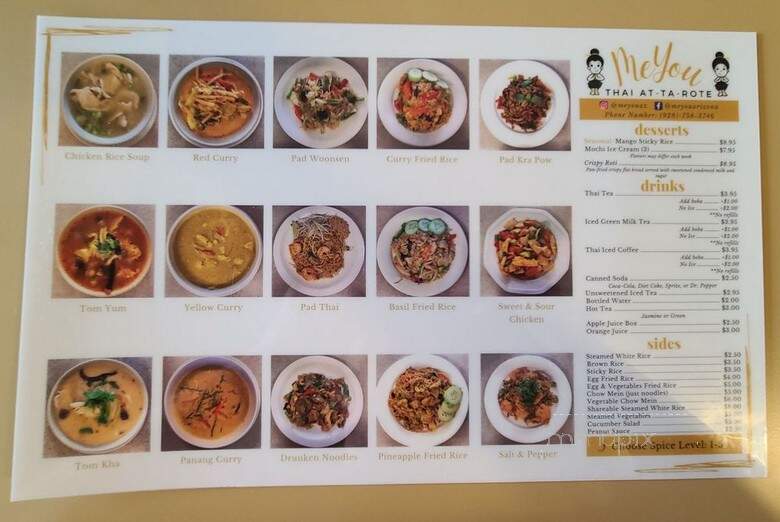 MeYou Thai At Ta Rote - Bullhead City, AZ menu_pic