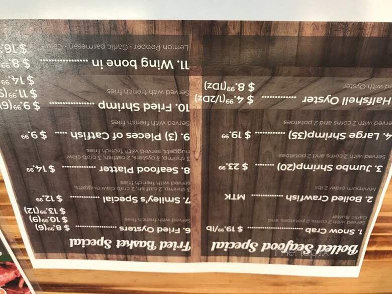 Smileys Seafood - Mont Belvieu, TX menu_pic