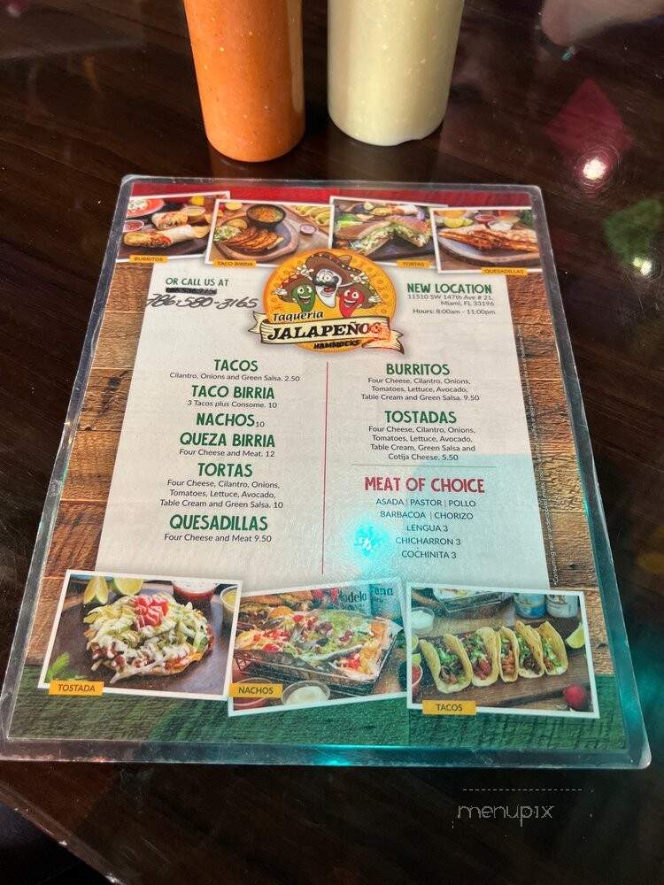 Taqueria Los Jalapenos - Miami, FL menu_pic