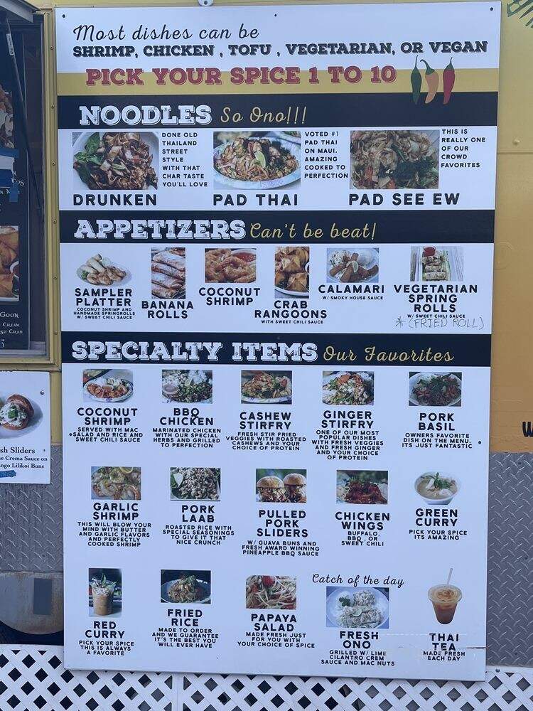 Aloha Thai Fusion - Kahului, HI menu_pic