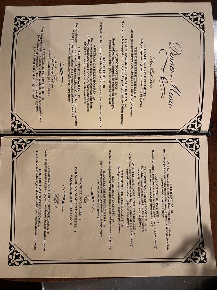 English Merchant's Parlour - Waxahachie, TX menu_pic