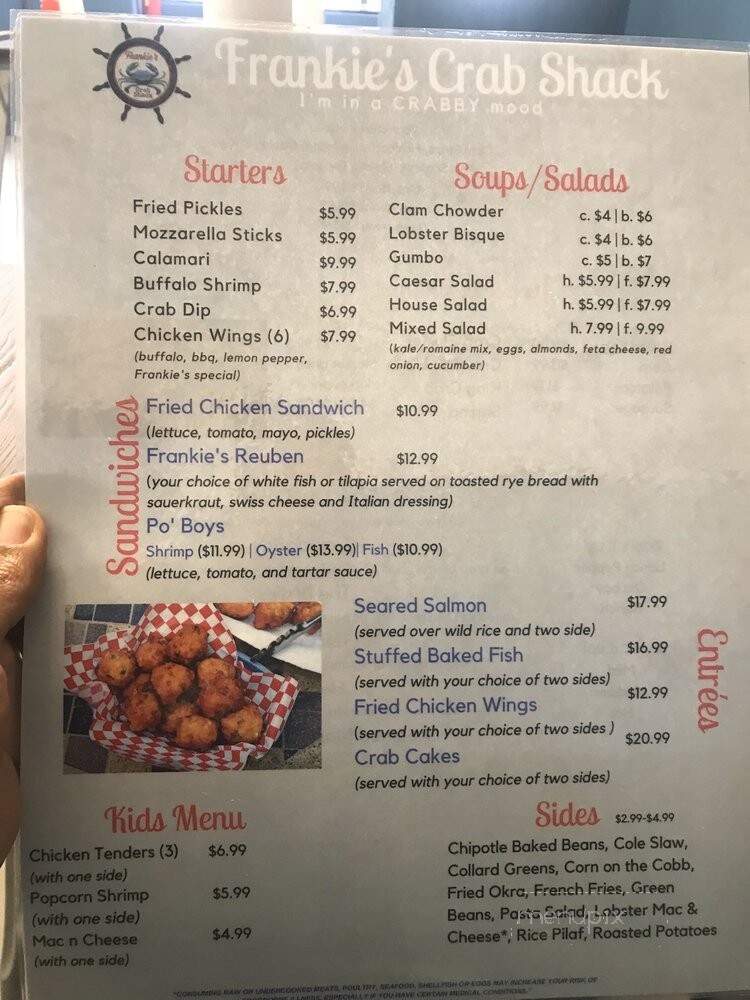 Frankie's Crab Shack - Huntsville, AL menu_pic