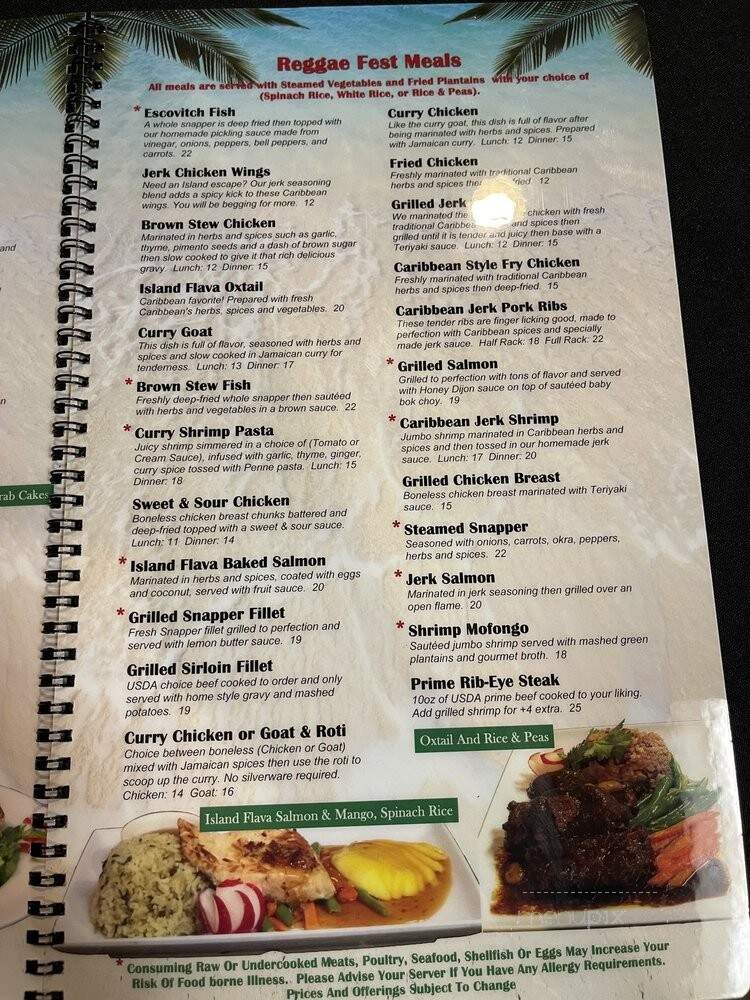 Island Flava Restaurant & Lounge - Fayetteville, NC menu_pic