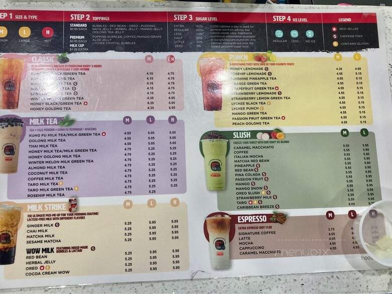 Kung Fu Tea - Tulsa, OK menu_pic
