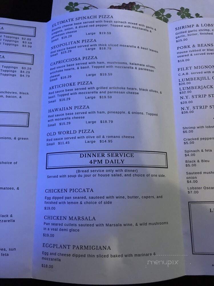 Lumber City Winery and Bistro - North Tonawanda, NY menu_pic