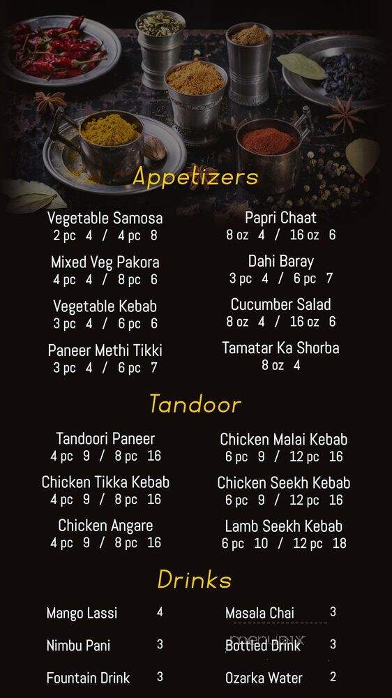 Mughlai Express - Frisco, TX menu_pic