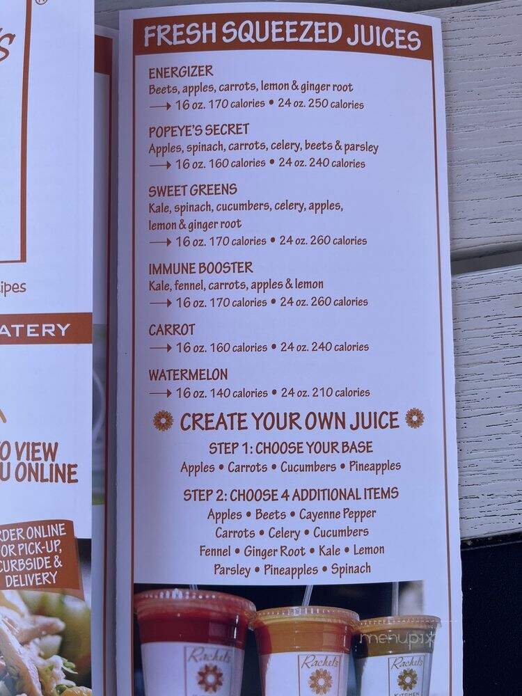 Rachel's Kitchen - Las Vegas, NV menu_pic