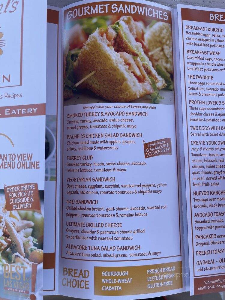 Rachel's Kitchen - Las Vegas, NV menu_pic