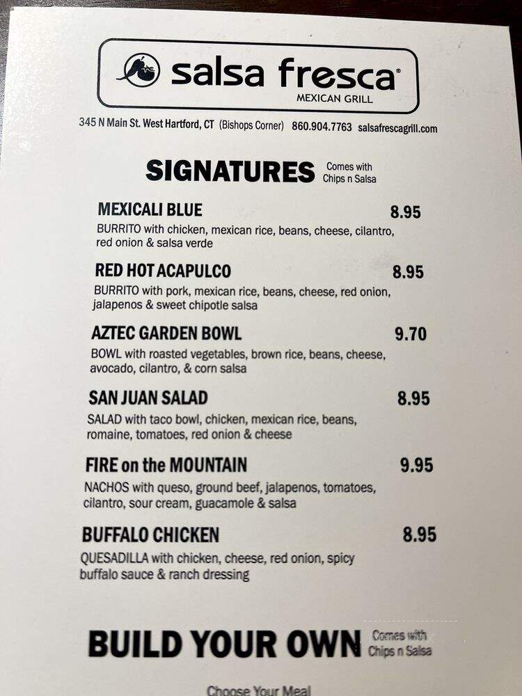 Salsa Fresca Mexican Grill - West Hartford, CT
