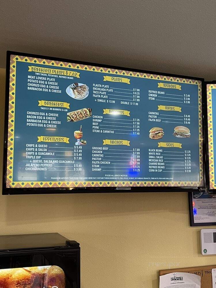 Tasty Casa - McKinney, TX menu_pic