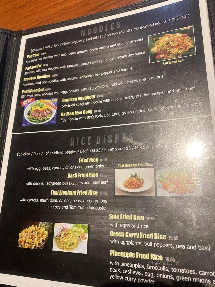 Thai Elephants II - Summerville, SC menu_pic