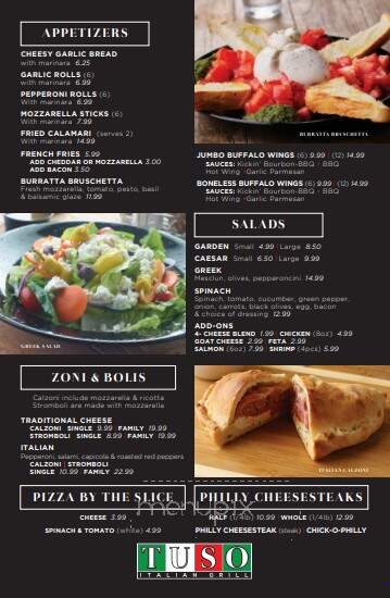 TUSO Italian Grill - Virginia Beach, VA menu_pic