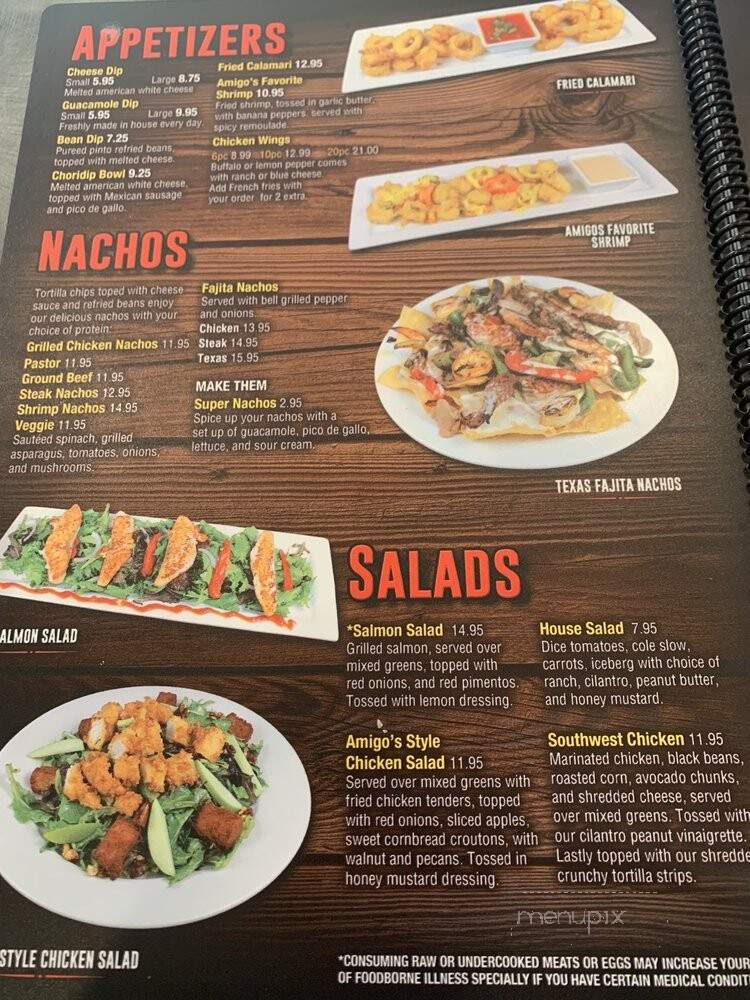 Amigos Mex Grill - Johns Creek, GA menu_pic