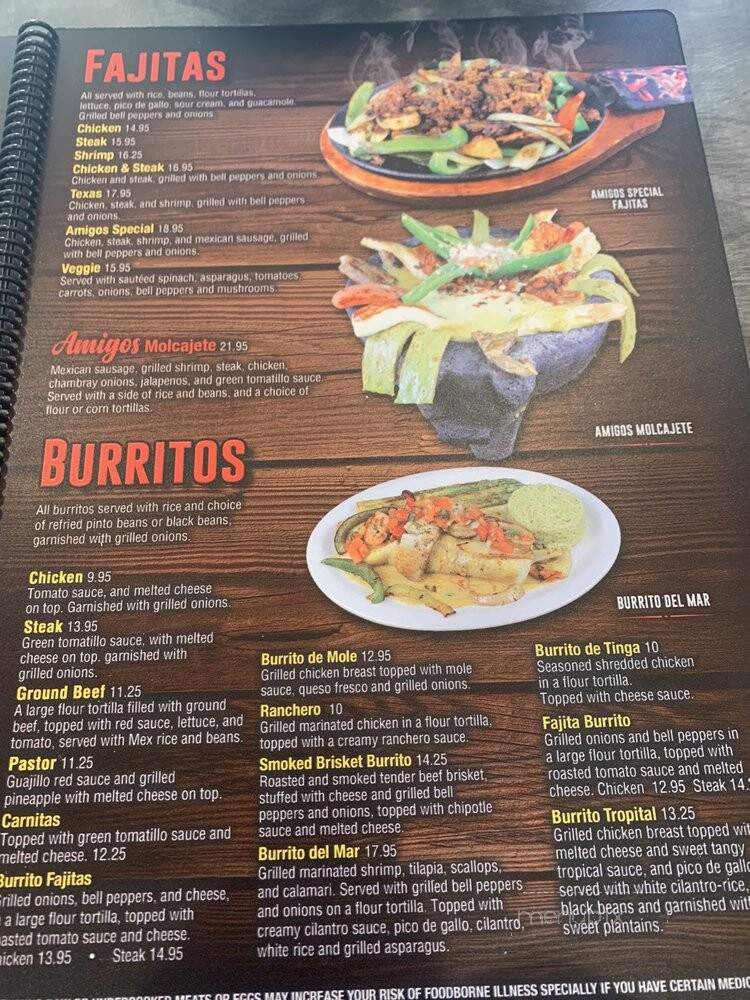 Amigos Mex Grill - Johns Creek, GA menu_pic