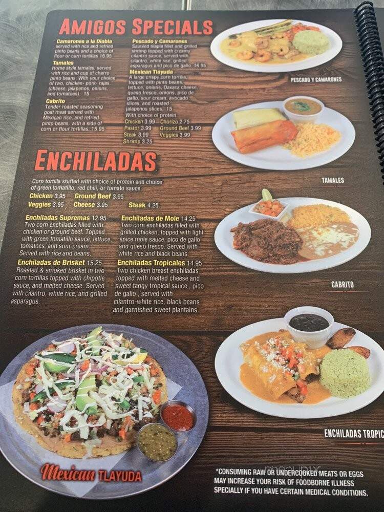 Amigos Mex Grill - Johns Creek, GA menu_pic